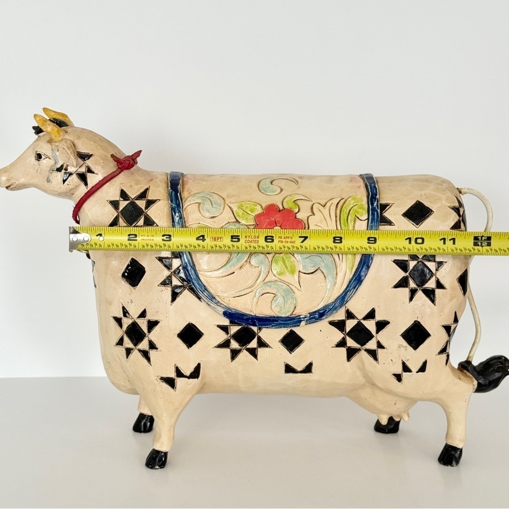 Jim Shore Quilted/Floral Cow Figurine - Picture 13 of 14